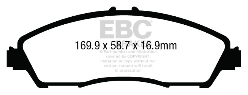 EBC 14+ Acura MDX 3.5 Yellowstuff Front Brake Pads - RPL Performance