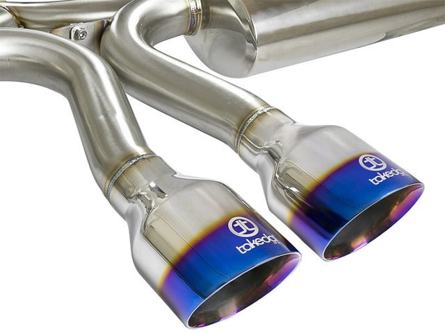 aFe Takeda 3in 304 SS Cat-Back Exhaust System w/ Blue Tips 2017 Honda Civic Si I4 1.5L (t) - RPL Performance