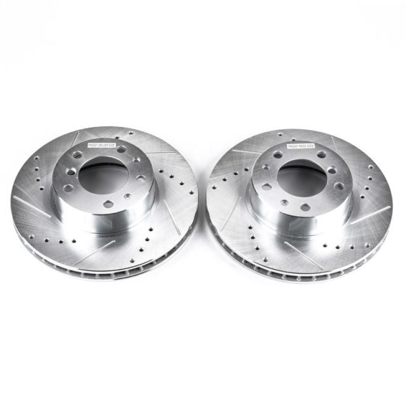 Power Stop 94-95 BMW 540i Front Evolution Drilled & Slotted Rotors - Pair - RPL Performance