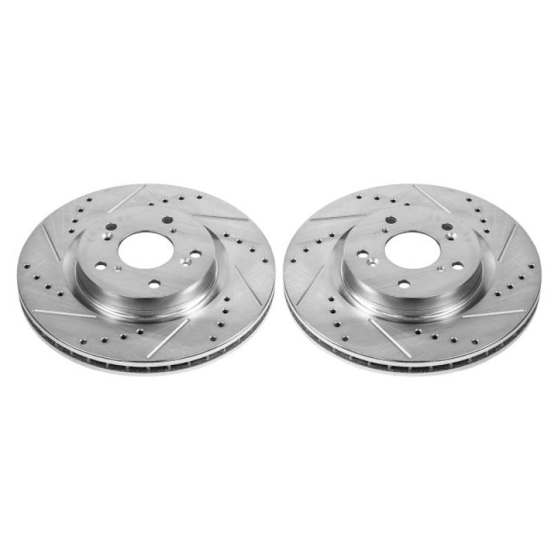 Power Stop 12-16 Honda CR-V Front Evolution Drilled & Slotted Rotors - Pair - RPL Performance