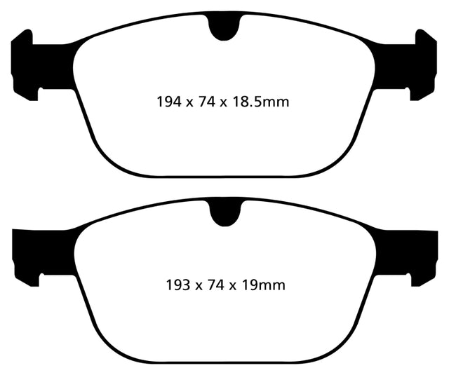 EBC 08+ Volvo XC60 3.0 Turbo Yellowstuff Front Brake Pads - RPL Performance