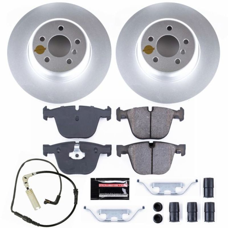 Power Stop 11-15 BMW 740i Rear Z23 Evolution Sport Coated Brake Kit - RPL Performance