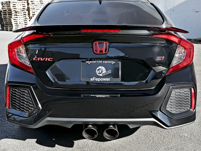 aFe Takeda 3in 304 SS Cat-Back Exhaust w/ Dual Center Black Tips 17+ Honda Civic Si (2dr) I4 1.5L - RPL Performance