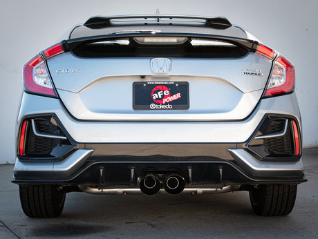 aFe Takeda 3in 304 SS Cat-Back Exhaust System w/Black Tips 17-20 Honda Civic Sport L4-1.5L (t) - RPL Performance