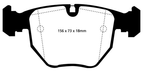 EBC 00-04 BMW M5 5.0 (E39) Yellowstuff Front Brake Pads - RPL Performance