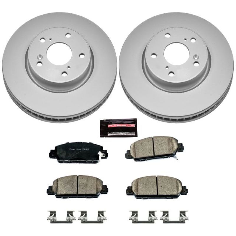 Power Stop 13-19 Honda Accord Front Z17 Evolution Geomet Coated Brake Kit - RPL Performance