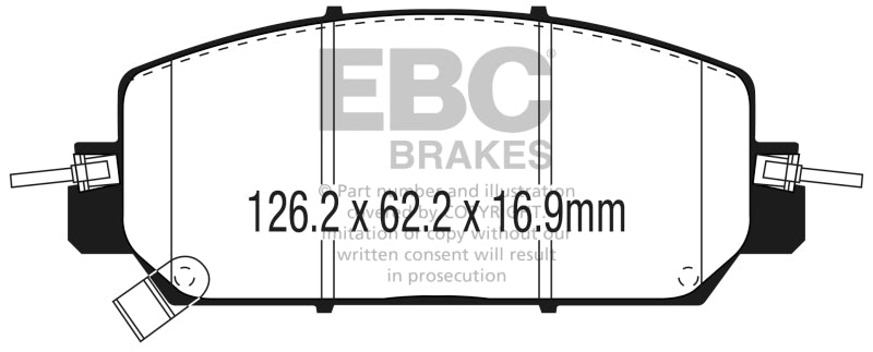 EBC 2017+ Honda Clarity Fuel Cell Greenstuff Front Brake Pads - RPL Performance