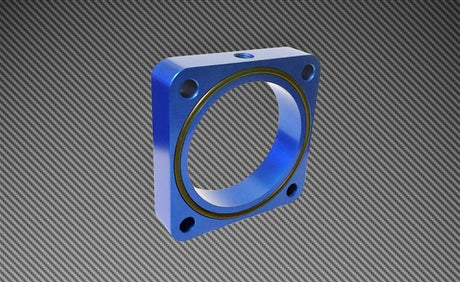 Torque Solution Throttle Body Spacer 2013+ Subaru BRZ/Scion FR-S - Blue - RPL Performance