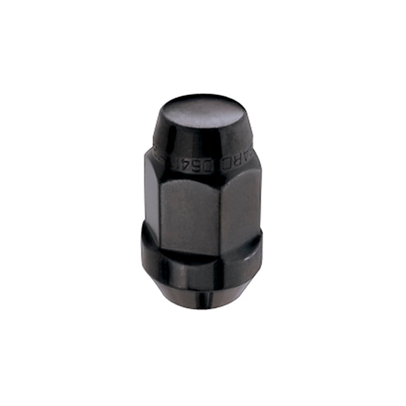 McGard Hex Lug Nut (Cone Seat Bulge Style) M12X1.5 / 3/4 Hex / 1.45in. Length (4-Pack) - Black - RPL Performance