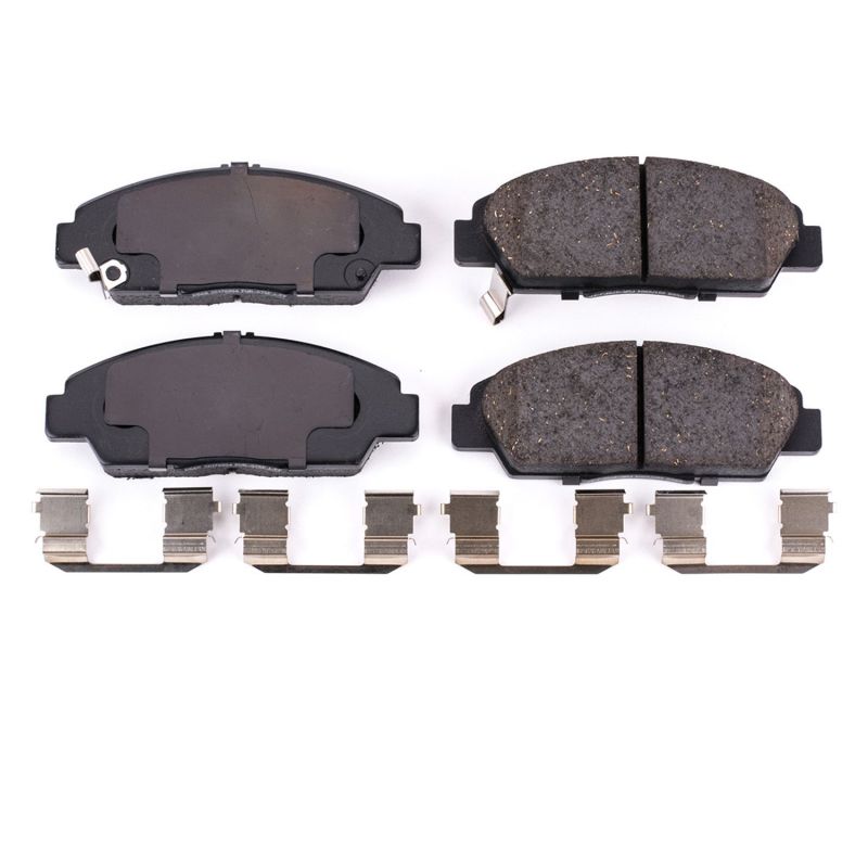 Power Stop 92-96 Honda Prelude Front Z17 Evolution Ceramic Brake Pads w/Hardware - RPL Performance