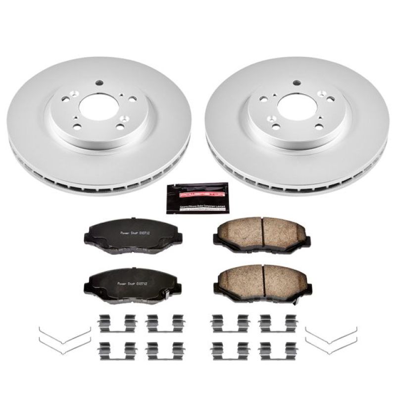 Power Stop 03-08 Honda Pilot Front Z17 Evolution Geomet Coated Brake Kit - RPL Performance