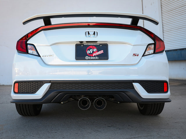 aFe Takeda 2.5in 304SS Cat-Back Exhaust System 17-20 Honda Civic SI Coupe L4-1.5L (t) - Polished Tip - RPL Performance