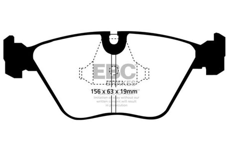 EBC 98-02 BMW Z3 3.2 (M-Coupe) Greenstuff Front Brake Pads - RPL Performance