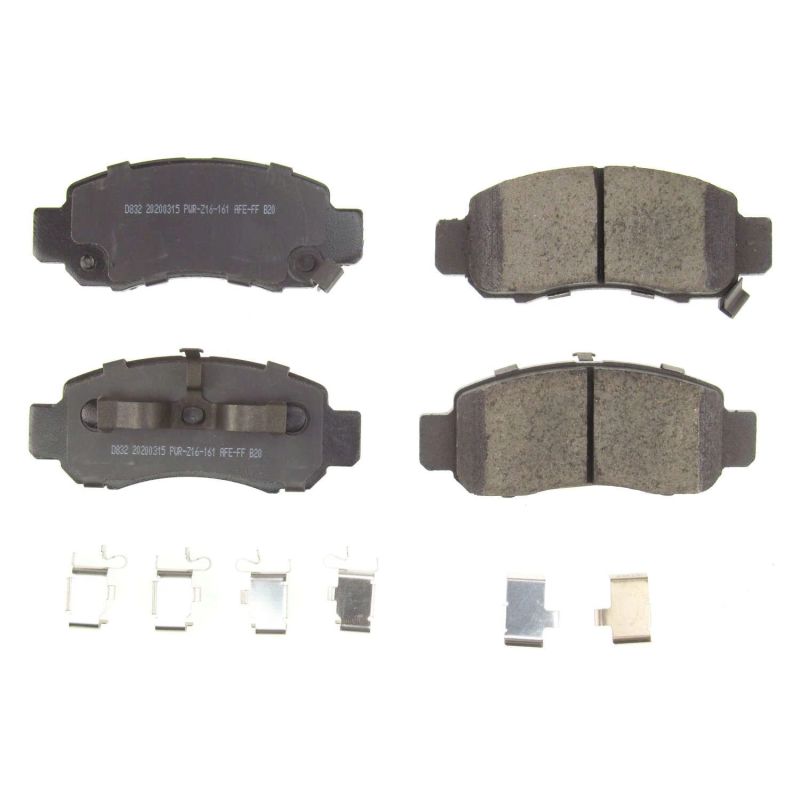 Power Stop 00-06 Honda Insight Front Z17 Evolution Ceramic Brake Pads w/Hardware - RPL Performance