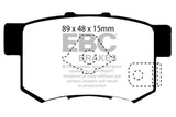 EBC 10-12 Acura RDX 2.3 Turbo Yellowstuff Rear Brake Pads - RPL Performance