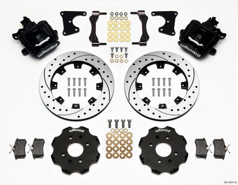 Wilwood Combination Parking Brake Rear Kit 12.19in Drilled Civic / Integra Drum 2.71 Hub Offset - RPL Performance