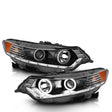 ANZO 2009-2012 Acura Tsx Projector Headlights w/ Halo Black (CCFL) (HID Compatible) - RPL Performance