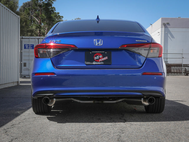 aFe Takeda 2.5in 304 SS Cat-Back Exhaust System w/CF Tips 2022+ Honda Civic L4-1.5L (t) - RPL Performance