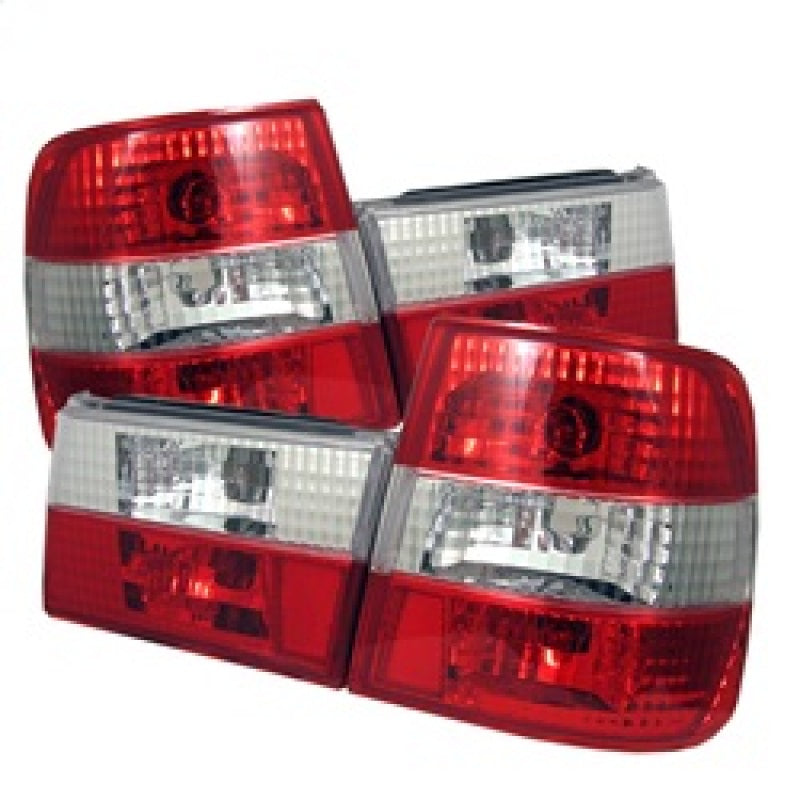 Spyder BMW E34 5-Series 88-95 Euro Style Tail Lights Red Clear ALT-YD-BE3488-RC - RPL Performance