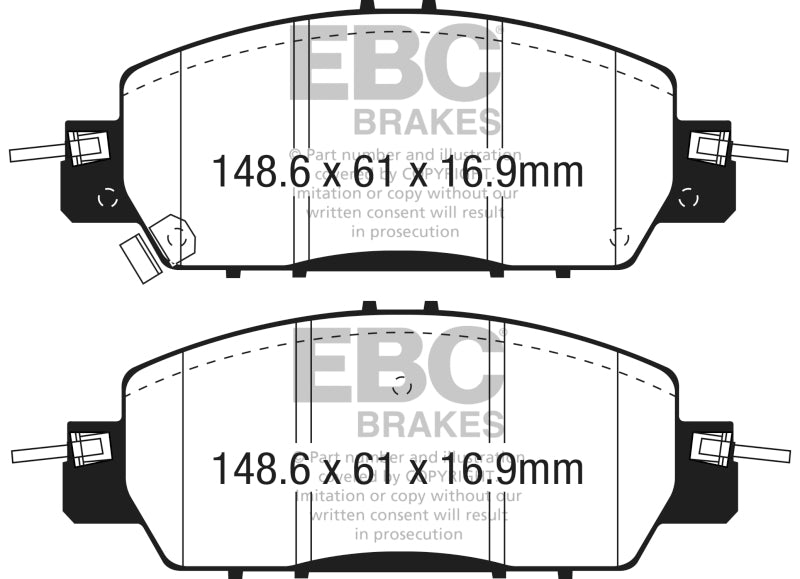 EBC 2016+ Honda Accord LX Sedan 2.4L Greenstuff Front Brake Pads