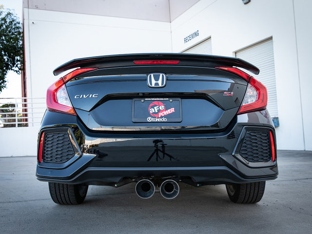 aFe Takeda 2.5in 304SS Cat-Back Exhaust System w/ Polished Tips 17-20 Honda Civic Si Sedan I4 1.5L - RPL Performance