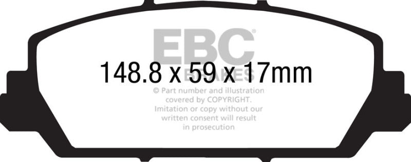 EBC 12+ Acura RDX 3.5 Yellowstuff Front Brake Pads - RPL Performance