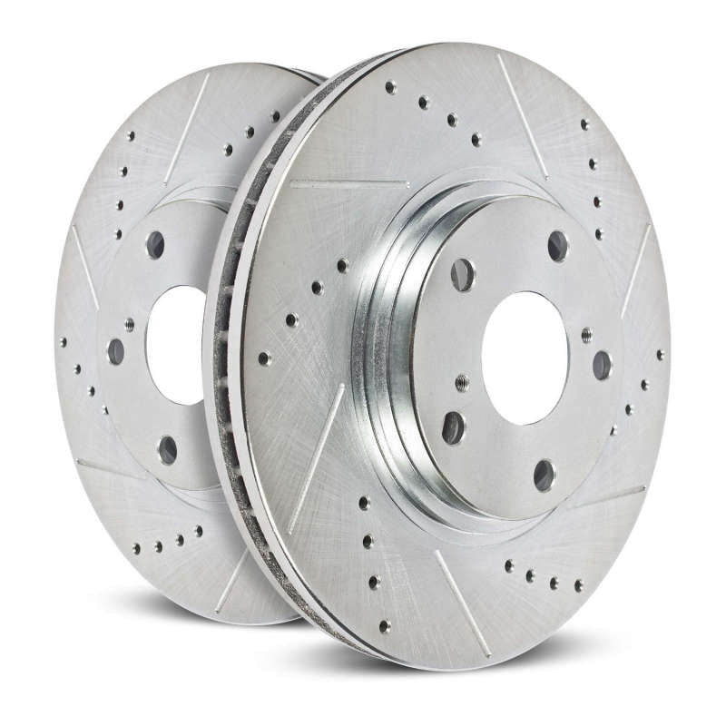 Power Stop 06-14 Honda Ridgeline Front Evolution Drilled & Slotted Rotors - Pair