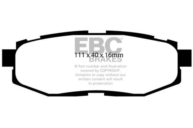 EBC 12+ Scion FR-S 2 Yellowstuff Rear Brake Pads - RPL Performance