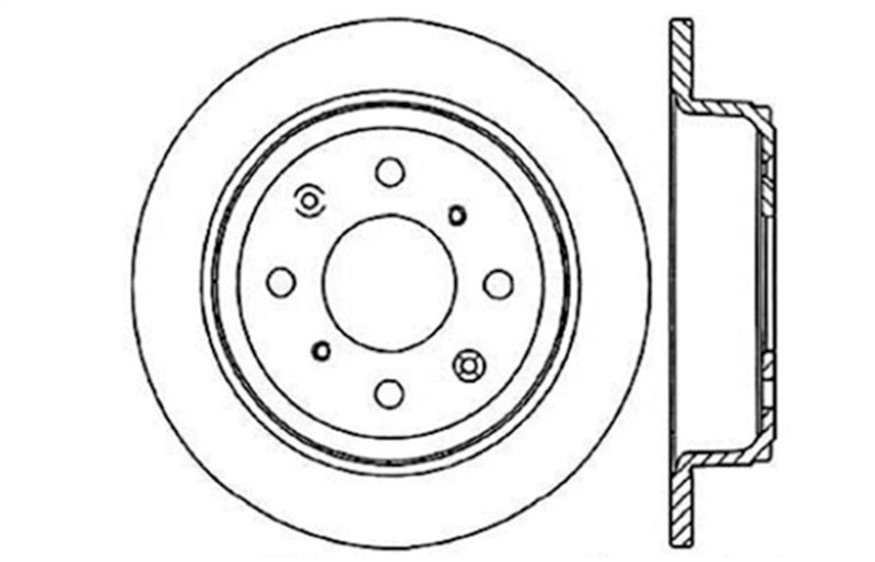 StopTech Acura & Honda Civic/Del Sol Drilled Right Rear Rotor