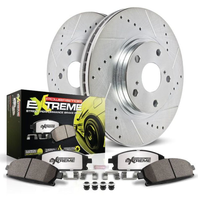 Power Stop 02-04 Honda CR-V Rear Z26 Street Warrior Brake Kit - RPL Performance