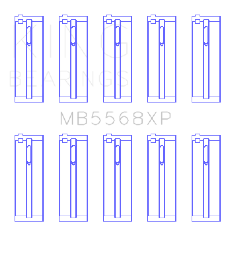 King Acura D16A1 / 97-01 Honda H22A4 / 98+ F23A (Size 0.25mm) Performance Main Bearing Set - RPL Performance