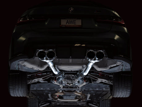 AWE Track Edition Catback Exhaust for BMW G8X M3/M4 - Chrome Silver Tips - RPL Performance