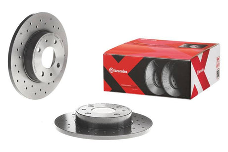 Brembo 11-17 BMW X3/15-18 X4 Rear Premium Xtra Cross Drilled UV Coated Rotor - RPL Performance