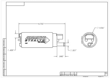 Aeromotive 340 Series Stealth In-Tank E85 Fuel Pump - Offset Inlet - RPL Performance