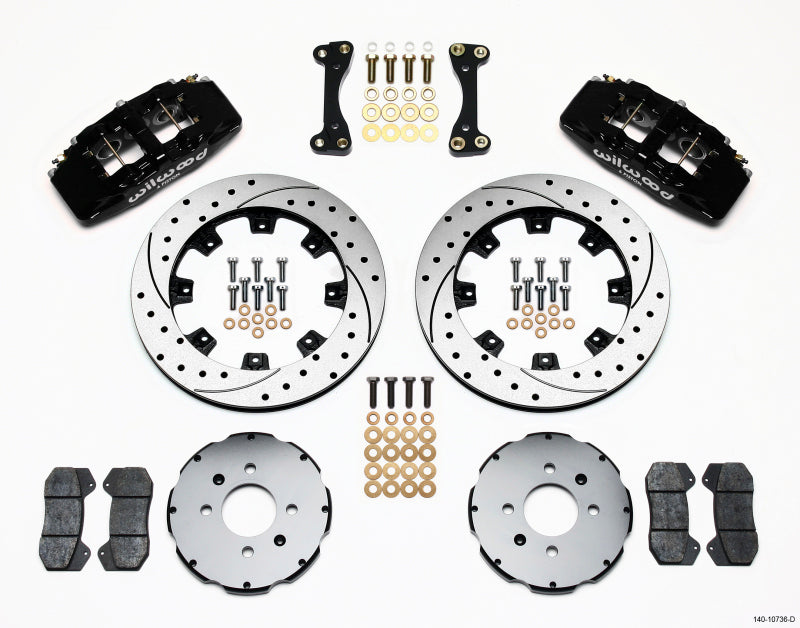 Wilwood Dynapro 6 Front Hat Kit 12.19in Drilled 90-99 Civic w/240 mm Disc - RPL Performance