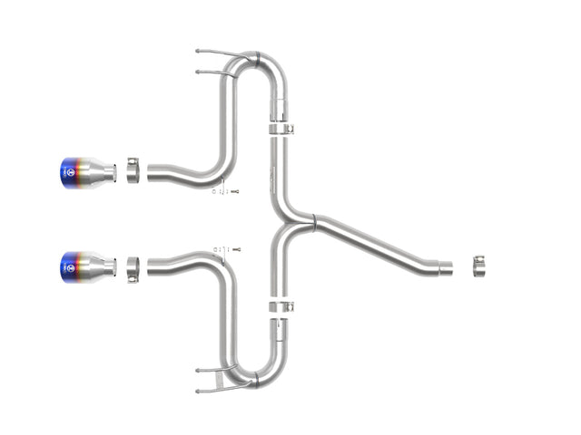 aFe Takeda 2-1/2in 304 SS Axle-Back Exhaust w/Blue Flame Tips 17-20 Honda Civic Sport L4-1.5L (t) - RPL Performance