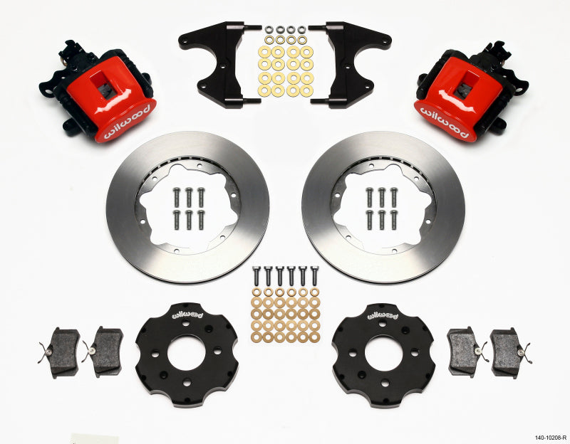 Wilwood Combination Parking Brake Rear Kit 11.00in Red Civic / Integra Drum 2.46 Hub Offset - RPL Performance