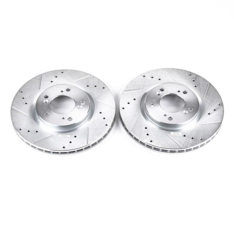 Power Stop 00-09 Honda S2000 Front Evolution Drilled & Slotted Rotors - Pair - RPL Performance