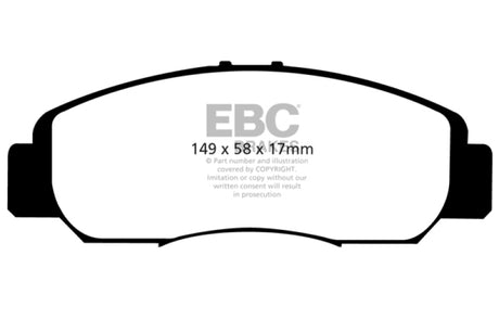 EBC 06-11 Acura CSX (Canada) 2.0 Greenstuff Front Brake Pads - RPL Performance