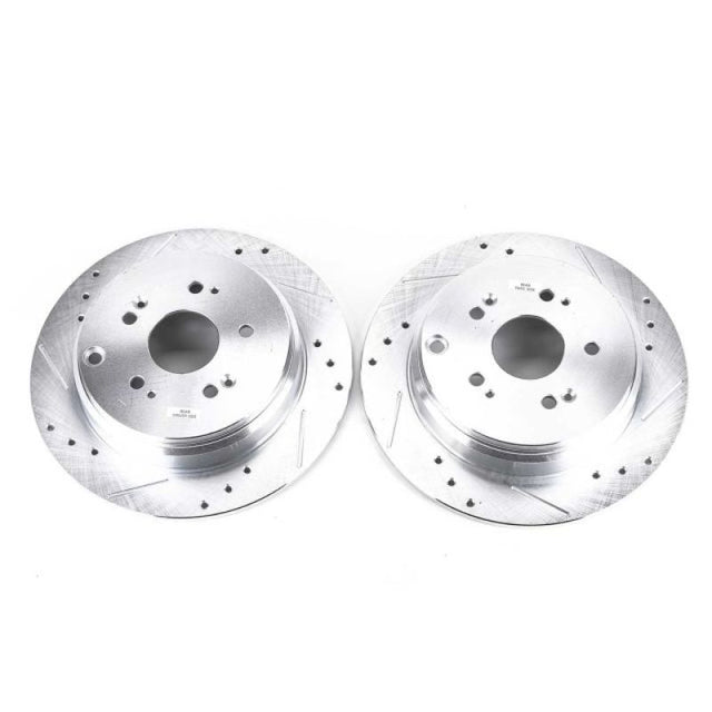 Power Stop 07-18 Acura RDX Rear Evolution Drilled & Slotted Rotors - Pair - RPL Performance