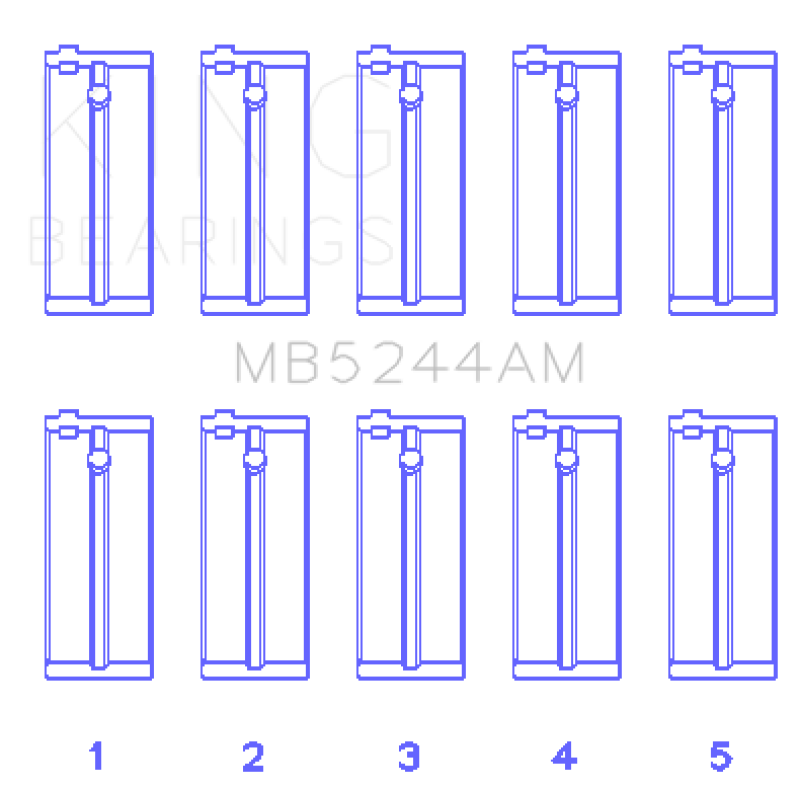 King Honda 91CI/1.5L D15A2/D15A3/D15B1/D15B2/D15B7/D15B8/D15Z1 (Size +0.25) Main Bearing Set - RPL Performance