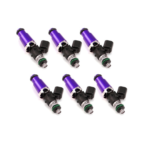 Injector Dynamics 1340cc Injectors - 60mm Length - 14mm Purple Top - 14mm Lower O-Ring (Set of 6) - RPL Performance