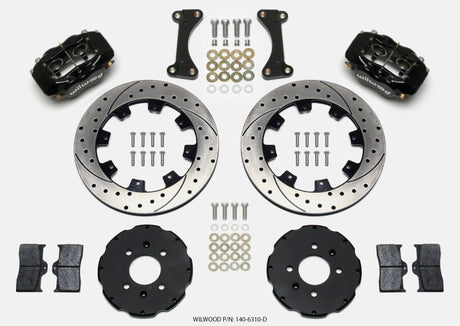 Wilwood Forged Dynalite Front Hat Kit 12.19in Drilled 90-99 Civic w/240 mm Disc - RPL Performance