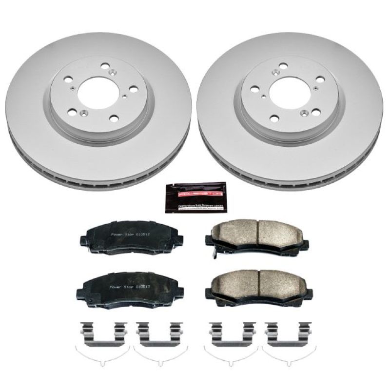 Power Stop 12-14 Honda Ridgeline Front Z17 Evolution Geomet Coated Brake Kit - RPL Performance