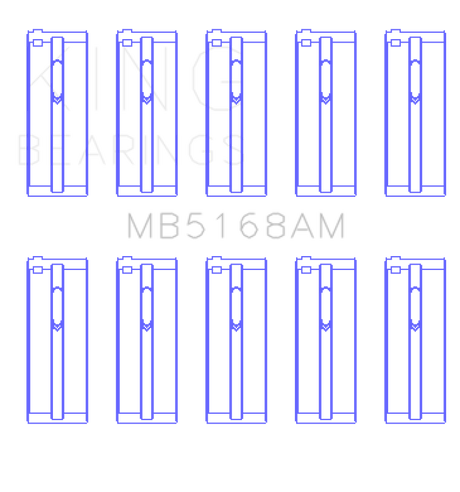 King Acura F22B1 / Honda F22A1/F22A6/F22B1/F22B2/F22B6 0.25 Oversized Main Bearing Set