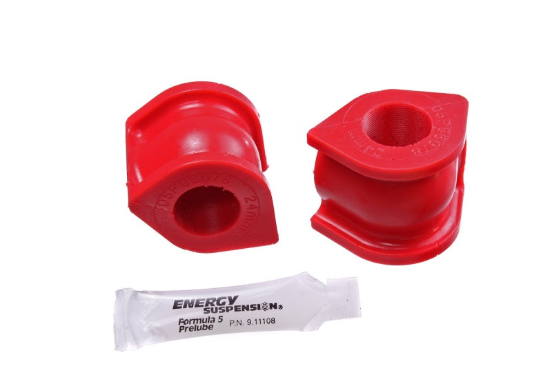 Energy Suspension 06-11 Honda Civic (Excl Si) 24mm Front Sway Bar Bushings - Red - RPL Performance