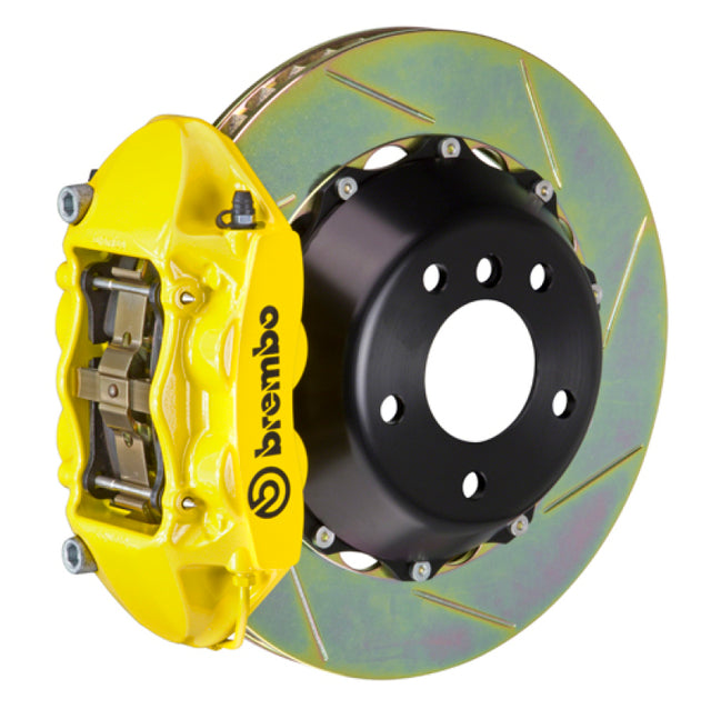 Brembo 17-20 Civic Si Sedan Front GT BBK 4 Piston Cast 345x28 2pc Rotor Slotted Type1-Yellow