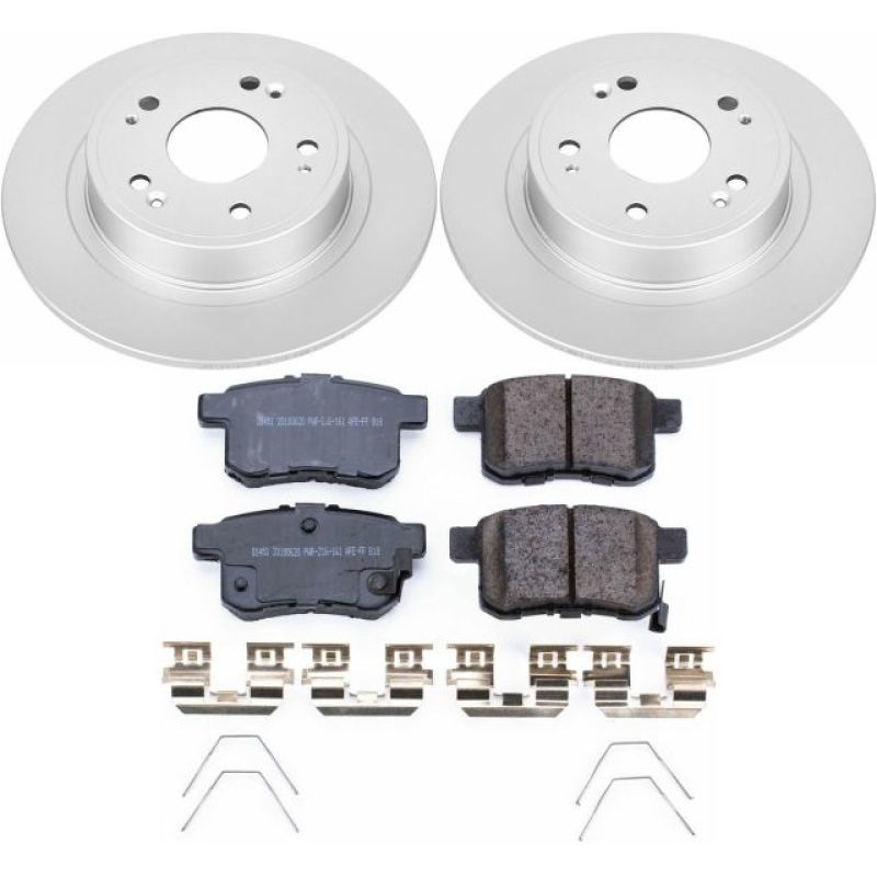 Power Stop 11-14 Acura TSX Rear Z17 Evolution Geomet Coated Brake Kit - RPL Performance