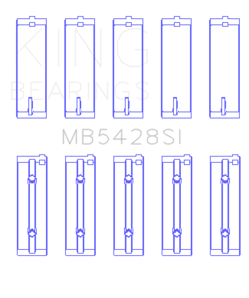 King Honda R16A/ R18A 2006- Current (Size 0.25) Main Bearing Set - RPL Performance