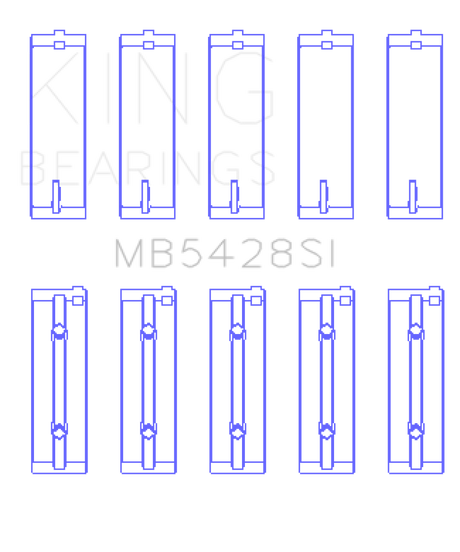 King Honda R16A/ R18A 2006- Current (Size 0.25) Main Bearing Set - RPL Performance